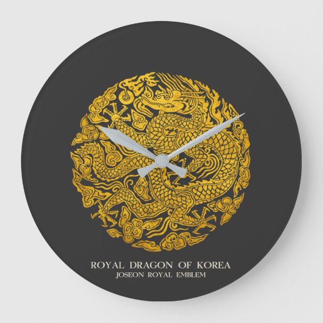 Reloj Redondo Grande Dragón Real de Corea  (Anverso)