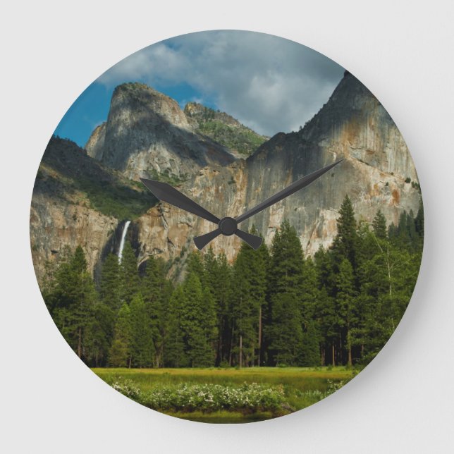 Reloj Redondo Grande Dramatic View Of Yosemite Valley From The Gates (Anverso)