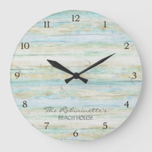Reloj Redondo Grande Driftwood Ocean Beach House