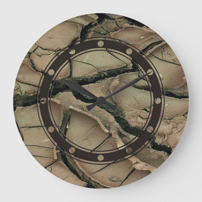 Reloj Redondo Grande DRY EARTH + your idea (Anverso)