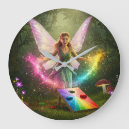Reloj Redondo Grande Ducha de Boda de Hada Amorosa