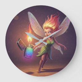 Reloj Redondo Grande Ducha de Hada Sanadora 