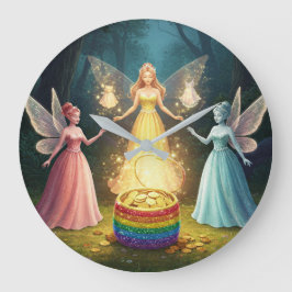 Reloj Redondo Grande Dulce Dreams Fairy Bridal Shower