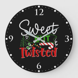 Reloj Redondo Grande Dulce Pero Divertido Caramelo De Navidad Torcido