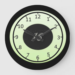 Reloj Redondo Grande Dulce verde suave 16