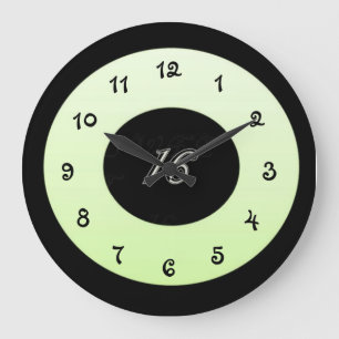 Reloj Redondo Grande Dulce verde suave 16