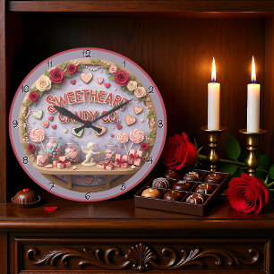 Reloj Redondo Grande Dulces Sweetheart Company San Valentín