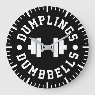Reloj Redondo Grande Dumplings and Dumbbels - Bulking - Novedad diverti