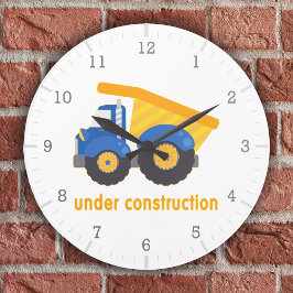 Reloj Redondo Grande Dumptruck bajo construcción