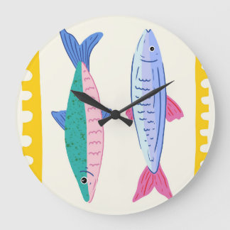 Reloj Redondo Grande Dúo de Sardinas