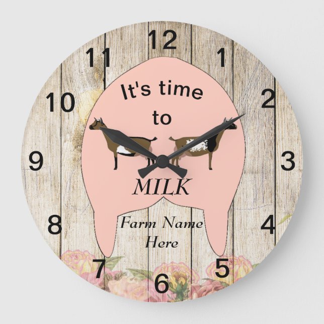 Reloj Redondo Grande Dwarf Dwarf Dairy Goat Farm Udder (Anverso)