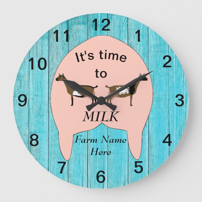 Reloj Redondo Grande Dwarf Dwarf Dairy Goat Farm Udder (Anverso)