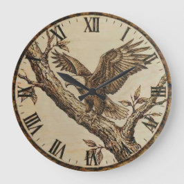 Reloj Redondo Grande Eagle Wall Clock - Symbol of Strength