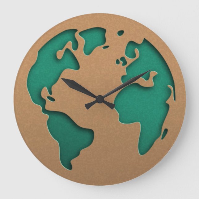 Reloj Redondo Grande Earth  (Anverso)