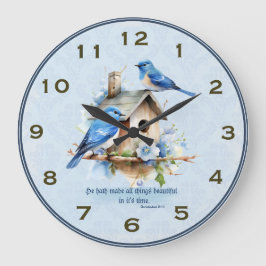 Reloj Redondo Grande Eclesiastos del hogar de aves silvestres