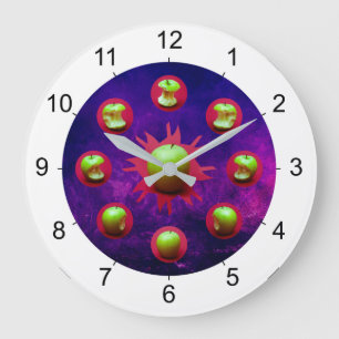 Reloj Redondo Grande Eclipse De La Estrella Verde