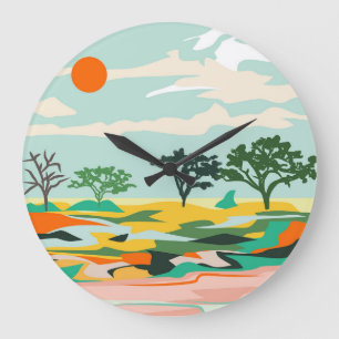 Reloj Redondo Grande Ecos del Sahara
