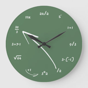 Reloj Redondo Grande Ecuaciones matemáticas de la matemáticas