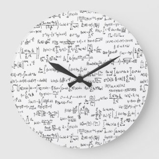 Reloj Redondo Grande Ecuaciones matemáticas escritas a mano //