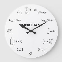 Reloj Redondo Grande Ecuaciones y nociones matemáticas