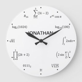 Reloj Redondo Grande Ecuaciones y nociones matemáticas