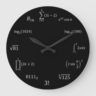 Reloj Redondo Grande Ecuaciones y nociones matemáticas
