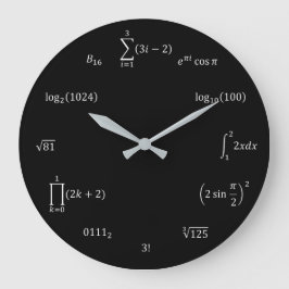 Reloj Redondo Grande Ecuaciones y nociones matemáticas