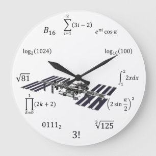 Reloj Redondo Grande Ecuaciones y notaciones de la matemáticas