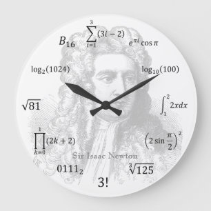 Reloj Redondo Grande Ecuaciones y notaciones de la matemáticas