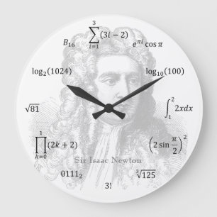 Reloj Redondo Grande Ecuaciones y notaciones de la matemáticas