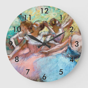 Reloj Redondo Grande Edgar Degas - Cuatro bailarinas en el escenario