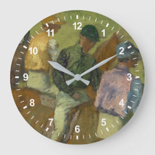 Reloj Redondo Grande Edgar Degas el   cuatro jinetes