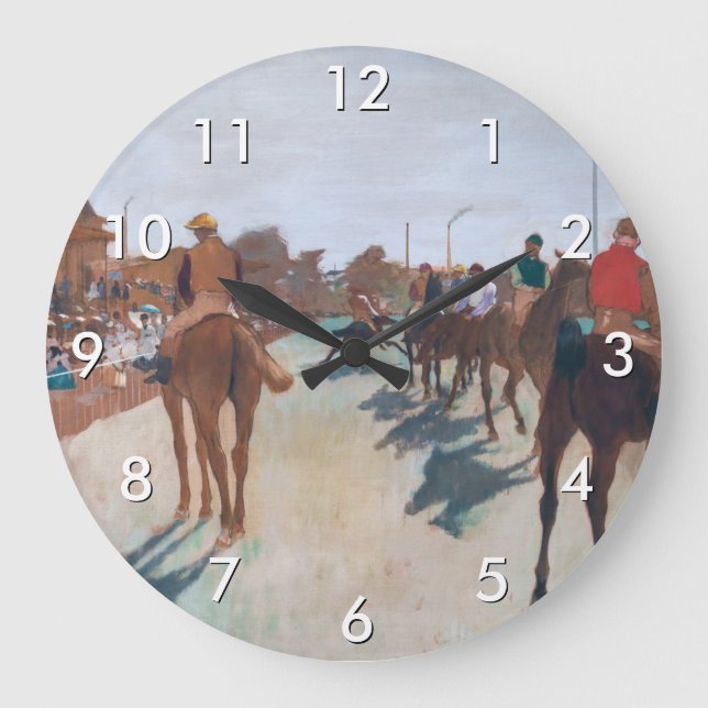 Reloj Redondo Grande Edgar Degas - El Desfile (Anverso)