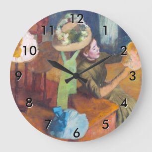 Reloj Redondo Grande Edgar Degas - La tienda de sombreros