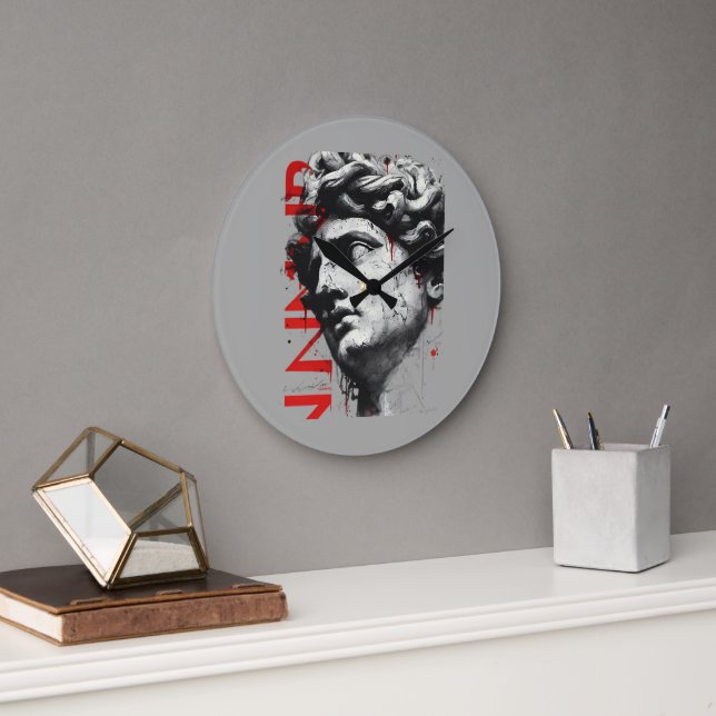 Reloj Redondo Grande Edgy David Bust Modern Street Art (Oficina)