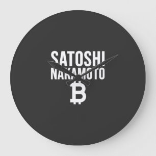 Reloj Redondo Grande Edición Blanca Satoshi Nakamoto