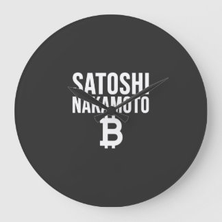 Reloj Redondo Grande Edición Blanca Satoshi Nakamoto
