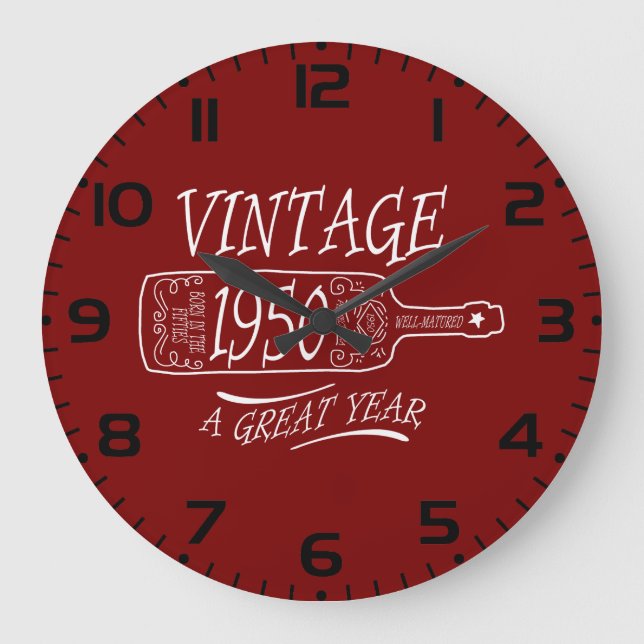 Reloj Redondo Grande Edición de 1950 Un Gran Año (Anverso)