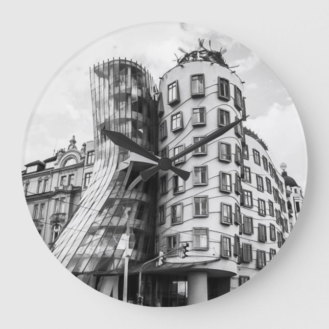 Reloj Redondo Grande Edificio de baile en Praga (Anverso)
