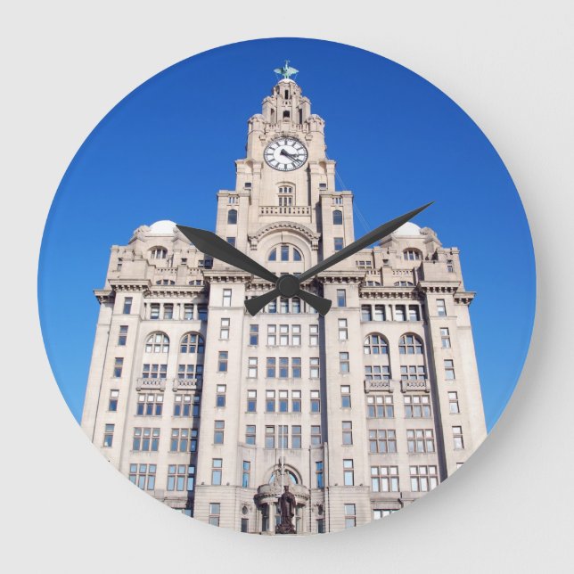 Reloj Redondo Grande Edificio del hígado de Liverpool (Anverso)