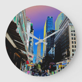 Reloj Redondo Grande Edificio Empire State del 42° Poster de St. New Yo
