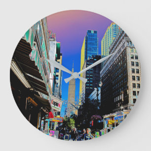 Reloj Redondo Grande Edificio Empire State del 42° Poster de St. New Yo