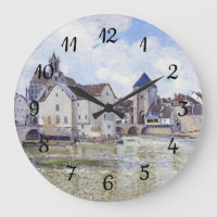 Edificios de Alfred Sisley y puentes con agua