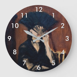 Reloj Redondo Grande Edouard Manet - Berthe Morisot con un abanico