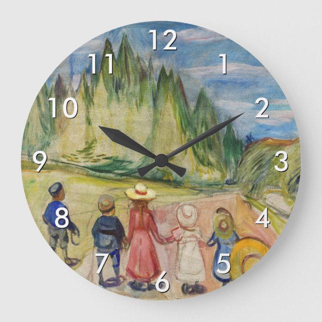 Reloj Redondo Grande Edvard Munch - El bosque de cuento de hadas (Anverso)