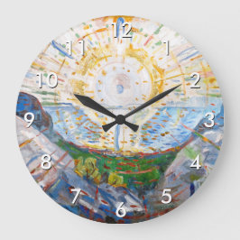 Reloj Redondo Grande Edvard Munch - The Sun 1912