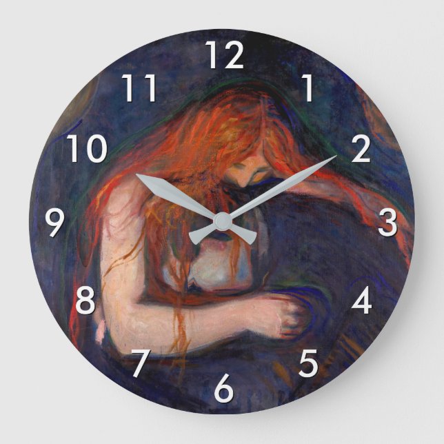 Reloj Redondo Grande Edvard Munch - Vampiro / Amor y dolor (Anverso)