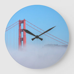 Reloj Redondo Grande EE.UU., California. Puente Golden Gate en la maña
