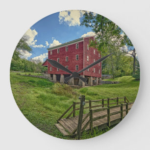 Reloj Redondo Grande EE. UU., Indiana, Cutler. Adams Mill