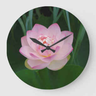 Reloj Redondo Grande EE.UU., Kansas, Lilly de Agua Rosa